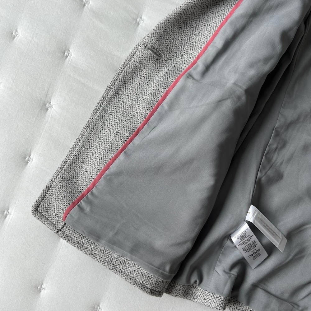Loft 0P Gray Herringbone Blazer - Picture 6 of 7